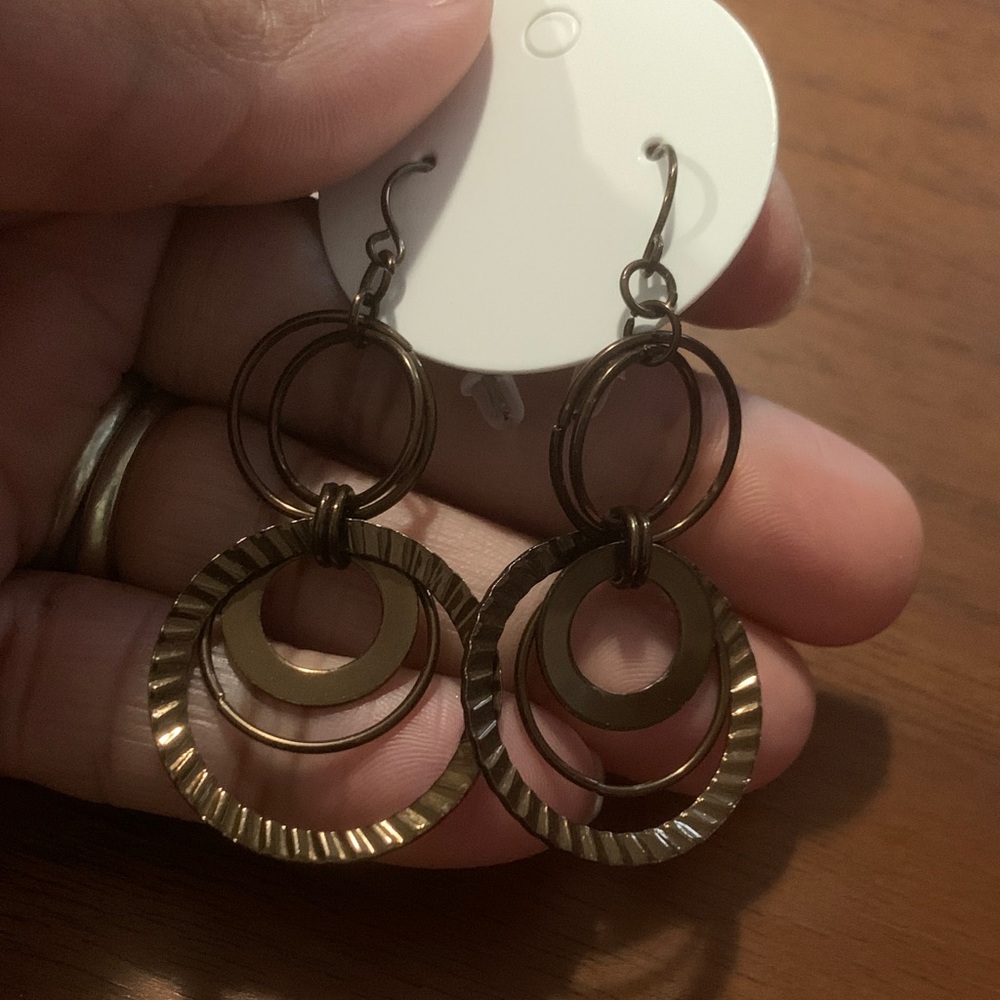 Elegant Copper Dangly Earrings